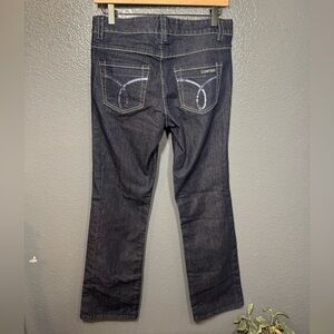 Calvin Klein Womens Dark Wash Jeans Sequin Size 4